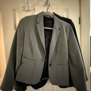 Banana Republic Charcoal Pinstripe Blazer